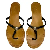 Coach  Rachel Patent Leather Thong Flip Flip Sandal