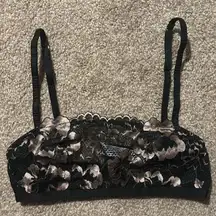 NWOT Black &amp; Rose Gold Lace Bralette