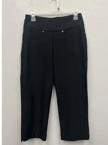 Tail White Label Pull On Pants Size 4 Black Cropped Pockets Stretch Golf 30x23