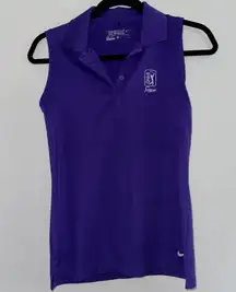 Purple  Golf sleeveless polo TPC Sawgrass small