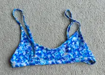 Blue Floral Bikini top