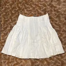 Loft Elegant White Pleated Skirt size 0