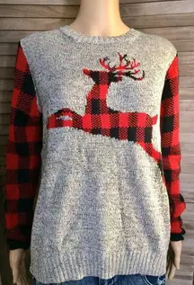 Plaid Elk Sweater