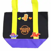 NWT Custom Made Limited Edition Trader Joe’s Mini Canvas Tote Bag with Dinosaurs