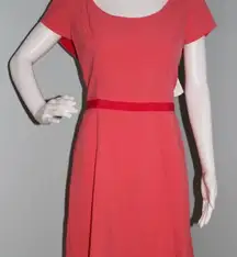 Marc‎ New York Andrew Mark Cap Sleeve Mini Dress Size 14 Red Pink