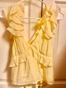 Collections Ruffle Top - New Women | Color: Yellow | Size: M