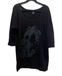 Torrid Women’s Sugar Skull Roses Print Lightweight Sweater Size 2 or 2X