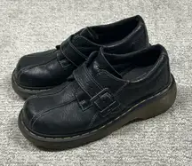 Dr Doc Martens Shoes Womens 9 Chunky Y2K Square Toe Platform Black Monk Strap