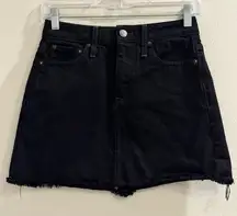 Alice + Olivia 25 Night Fever Good High Rise 5 Pocket Denim Skirt Designer Lux