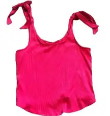 NWT Pink Tank Top with Bow Straps