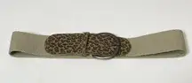 Leopard Print Belt with Tan Strap