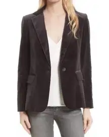 FRAME DCharcoal Velvet Blazer Size 6