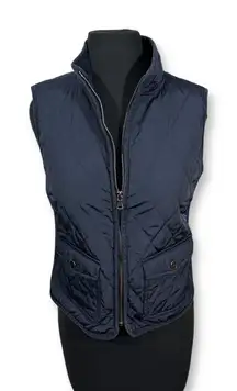EUC Talbots Quilted Puffer Vest Pockets Full‎ Zip Sleeveless Womens Small Petite