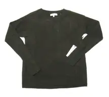 NWT White + Warren Cashmere Crewneck in Midnight Forest Green Sweater L