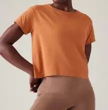 Athleta M Relaxed Tee Medium Sunbaked Clay Seamless T-shirt