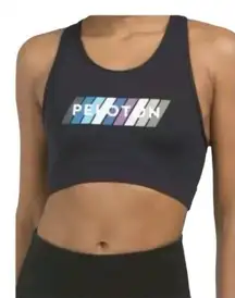 Peloton Sports Bra Black‎ Racerback Athletic Pace High Neck Womens Size Small