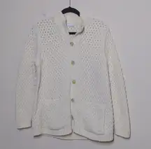 J. Jill Button Front Cardigan in Cream – Size L (approx.) – EUC