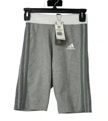 ADIDAS SHORTS WOMENS XS MUST HAVES 3-STRIPES BIKER TIGHTS ATHLETES ATHLETIC