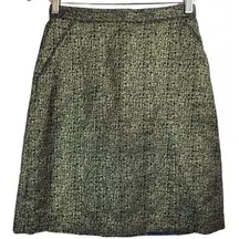 Tucker for Target Women's Size 5 A-Line Metallic‎ Jacquard Skirt Navy Gold