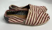 Toms American flag‎ patriotic shoes size 9.5