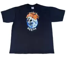 Heem Skull Earth Black Graphic Skeleton T-shirt