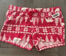 NWT Old Navy Red and White Knit Shorts L / E30