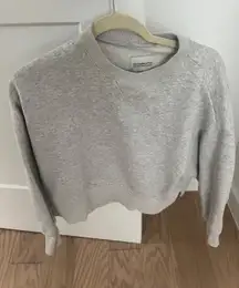 Gray Cropped Crewneck