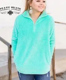 Turquoise Waffle Sherpa Small