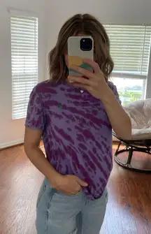 Polo tie dye purple shirt