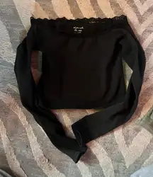 Black urban outfitters out from under lace off the shoulder top