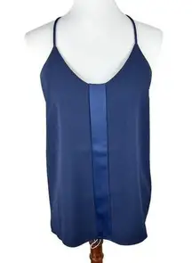 Bar III Navy Blue Cami Tank Top With Spaghetti Straps & Racer Back