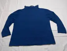 Eileen Fisher NWT Dusty Blue Funnel Neck Top