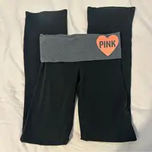 Y2K PINK Victoria's Secret foldover Waist Flare Yoga Pants