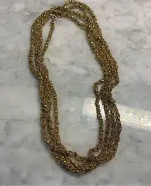 Set Of 2 42” Byzantine solid Brass Link Necklaces VTG