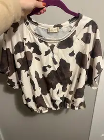 Cow Print Top