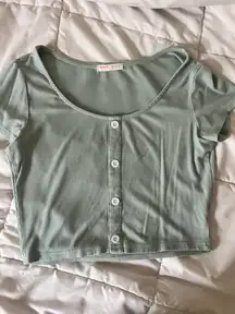 Romwe green crop top