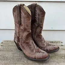 Corral  Chocolate Stitched Vamp & Tube Western Cowgirl Boots style G1902