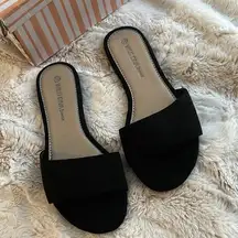 Wild Diva Black Women's Slide Sandals