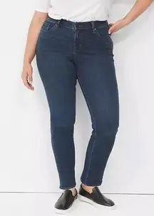 Lane Bryant Signature Fit Straight Leg Jeans Dark Wash