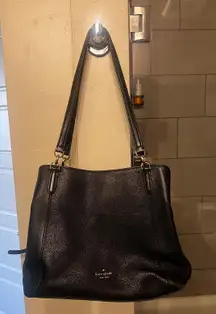 Black Leather Shoulder Bag