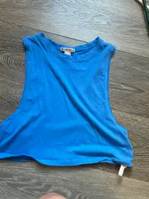 Blue  Cropped Tank Top