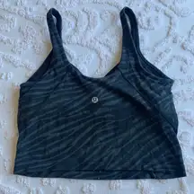 Women’s 6  Align Cropped Tank Le Tigre Camo Deep Coal Multi