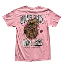 NWOT Womens Simply Southern Bison Game Hair Don’t Care Graphic Tee Shirt - Sz M