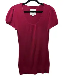 Energie Knit Top Short Sleeve Puff Sleeve Scoop Neck‎ Tee Shirt XL