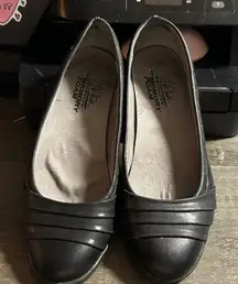 Life Stride Black Loafers with Memory Foam