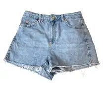 TopShop Moto High Rise Mom Jean Shorts Blue Size 4