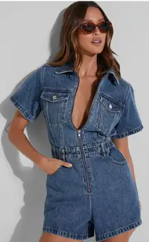 Denim Romper