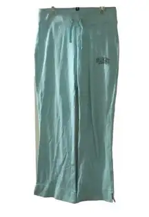 Champion Bradley University Teal Blue Drawstring Elastic Sweatpants Medium