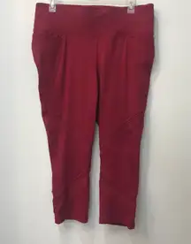 LIVI High-Rise LIVI Soft cropped maroon leggins Plus sz 14/16