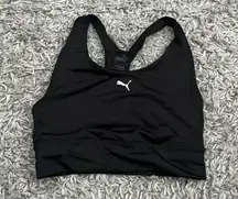 Puma black longer line sport bra size small